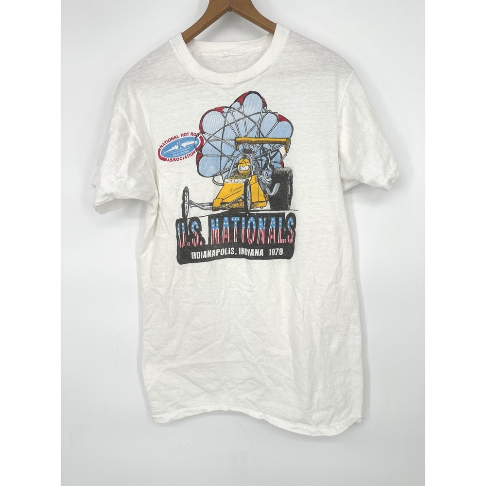 Vintage NHRA US Nationals Indianapolis Indiana 1978 T-Shirt Mens L Drag Racing